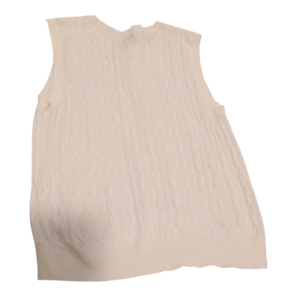 J. Crew Cable Knit Button Front Cardigan & Shell Set In Off-White - Picture 7 of 12